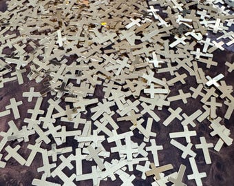 Gouden kruisconfetti | Religieus tafelstrooisel van 0,5 oz | Doop, eerste communie, vormsel, decoratie babyshower