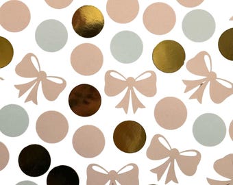 Roze strikconfetti | Verjaardag kind, peutermeisje | Tafeldecoratie met strik | Schattige confetti | Feestdecoraties | Feestartikelen | Bonjour-strik