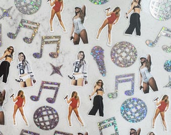 130 stuks op Tate McRae geïnspireerde confetti – tafeldecoratie muziekfeest – discobal en microfoonconfetti – feestdecoratie