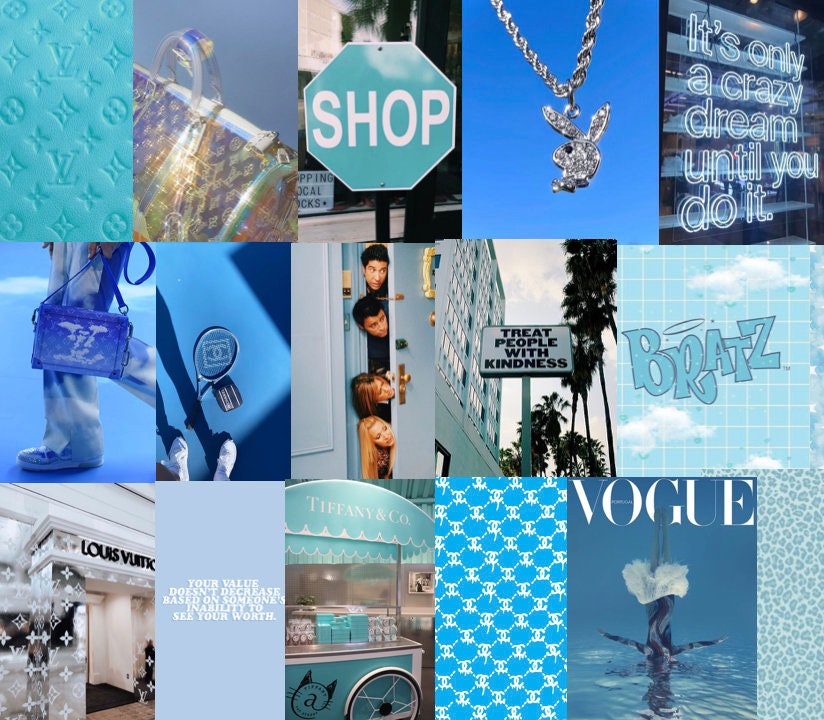 40 BLUE BOUJEE BADDIE Collage Aesthetic. Trendy Vogue -  Israel