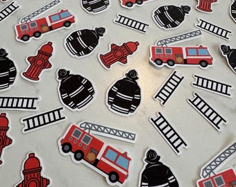 Confetti brandweerman 100 stuks, brandweerwagen decor babyshower, tafeldecoratie jongen verjaardagsfeestje, brandweerman thema feestartikelen