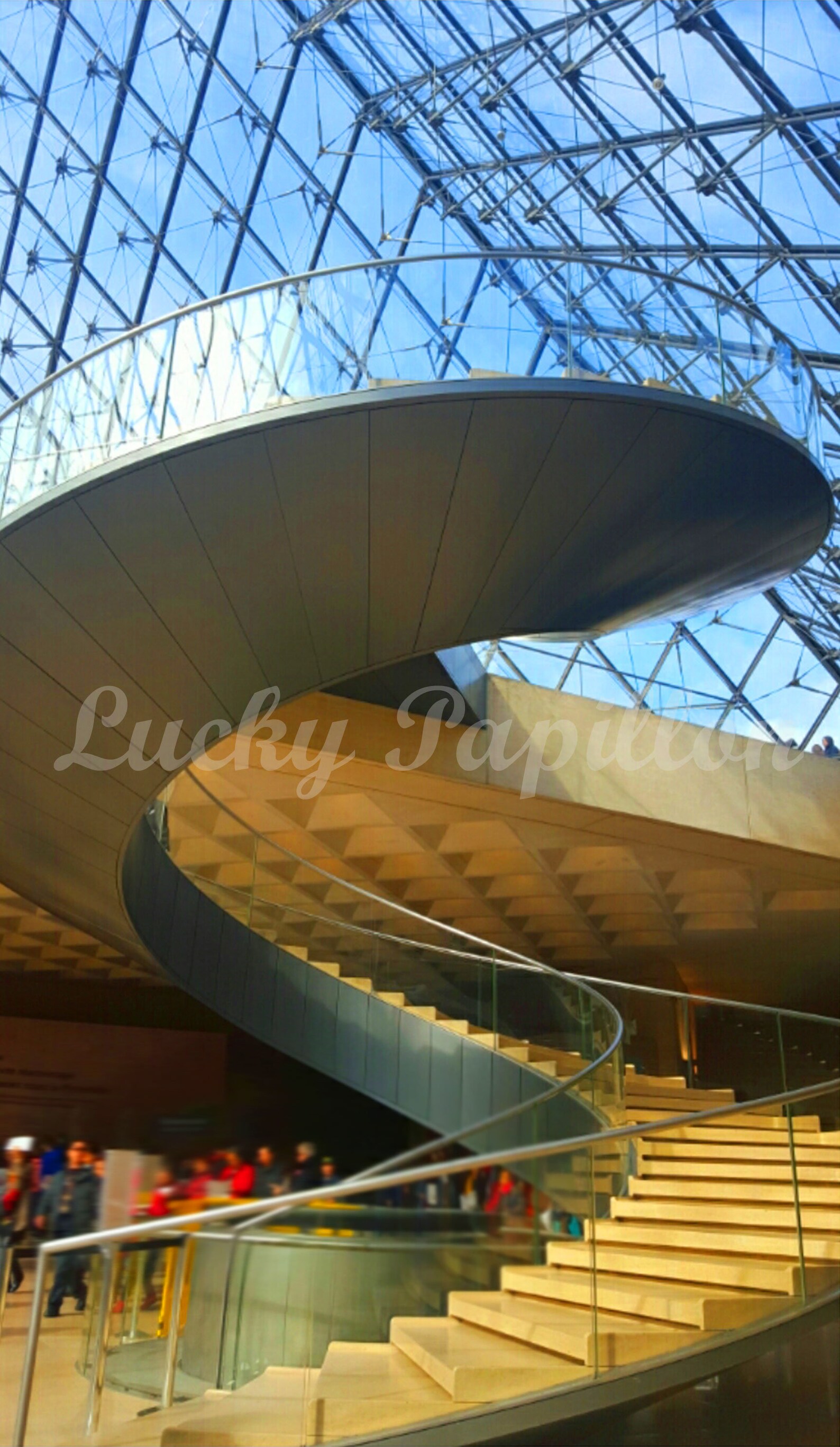 Louvre Stairs France Paris Museum Spiral Staircase Wall Etsy