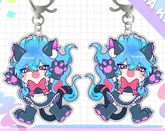 Idia Shroud Neko Maid Edition Arcylic Keychain TWISTED WONDERLAND