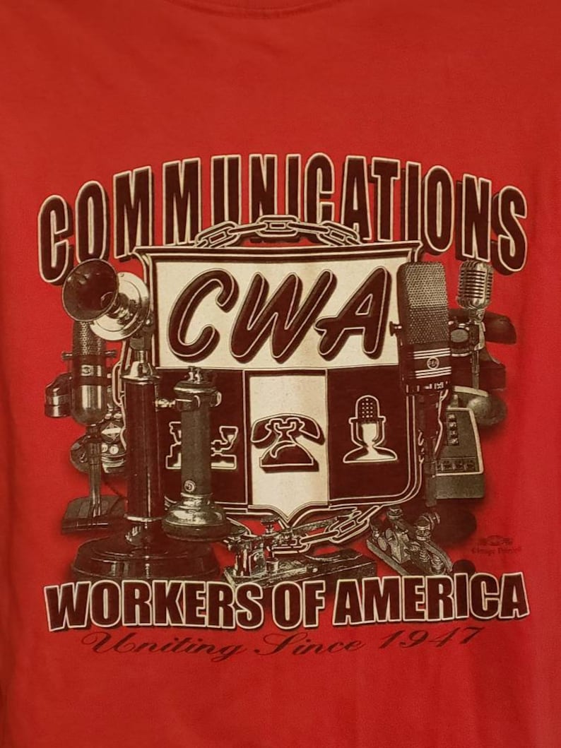 Tennessee Communications Workers Of America Vintage 90/'s XL T-Shirt