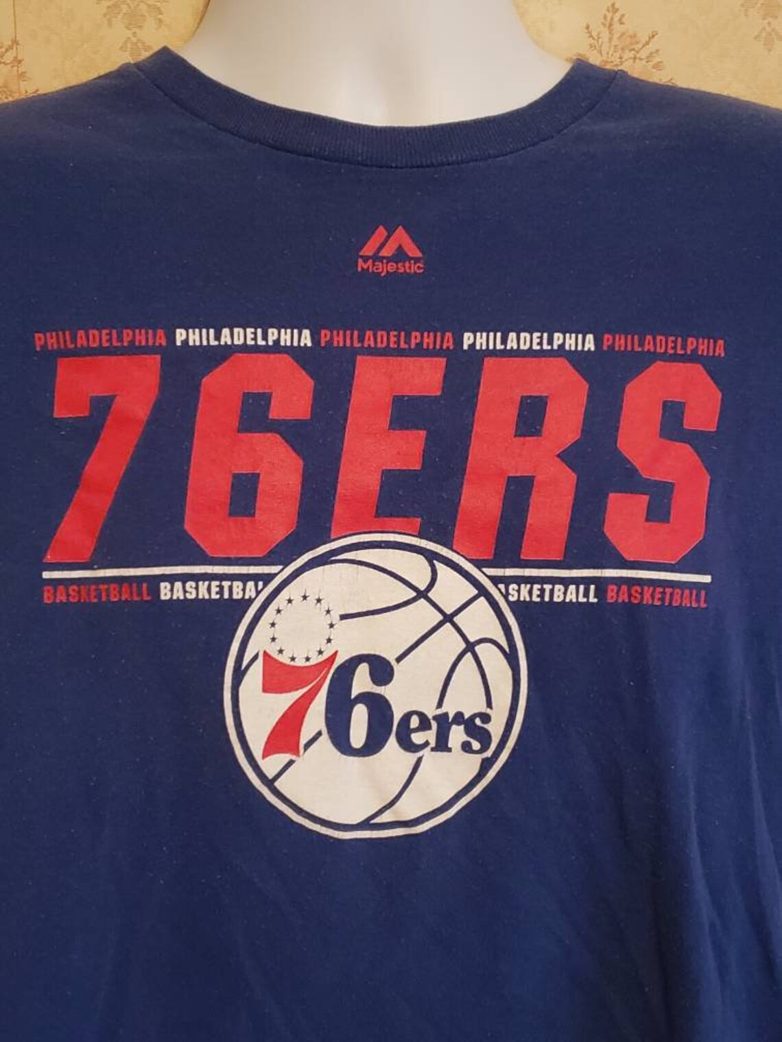 Philadelphia 76ers Vintage NBA Basketball Large T-Shirt | Etsy