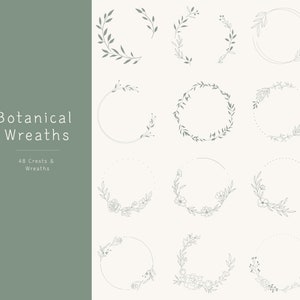 48 Wreath SVG Bundle | Floral Wreaths svg | Wedding Wreath svg | Circle Wreath svg | wreath monogram svg | Cricut Wreath Svg