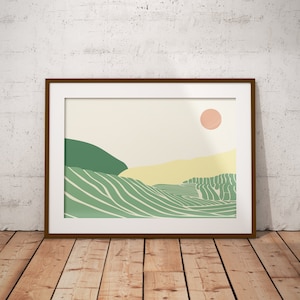 Arte para impressão || Paisagem para impressão || Arte de parede || Estampa minimalista || Decoração, Download Digital