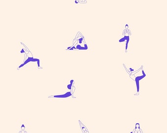 Yoga Poses Art Print: Minimalist Line Art (Digital Download)