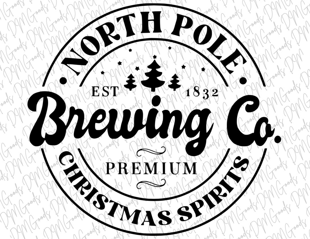 North Pole Brewing Company SVG, Christmas SVG, Santa Claus, Coffee