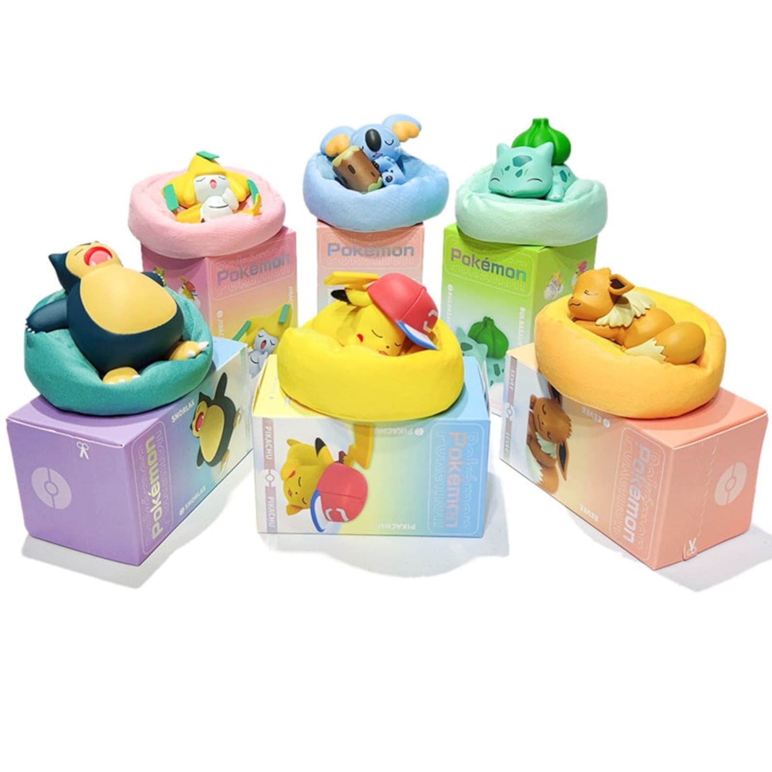 Funny Cute Sleeping Pokemon Figures / Pikachu Bulbasaur Eevee Etsy