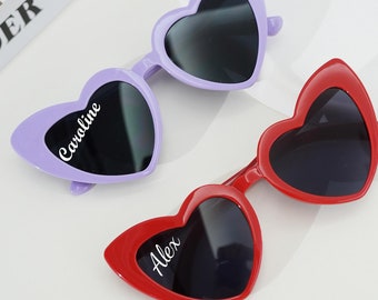 Custom Heart Sunglasses, Babe & Bride Sunglasses,Bachelorette Party,Beach Party Favors, Bridal Shower,Personalised Bridesmaid Gift,Groomsmen