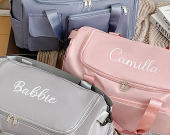Personalised Duffle Bag/ Sports Duffle Bag/ Custom Embroidered Overnight Bag/ Weekender Bags/ Bridesmaid Travel Bag/ Gym Bag/ Gift for her