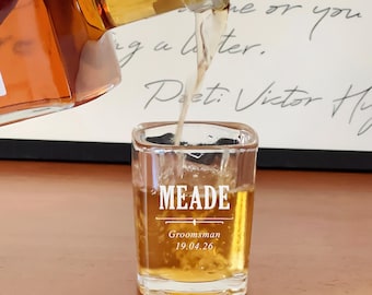 Personalized Whiskey Glasses for Groomsmen Proposal/ Personalized Gifts - Engraved Glasses/ Wedding Party Favor/ Bachelor Party Gift Ideas