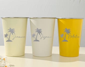 Verre de pinte personnalisé en acier inoxydable/Tasses personnalisées gravées au laser/Cadeau pour garçons d'honneur/Cadeau de douche nuptiale/Tasses pour cadeaux/Tasses week-end pour filles