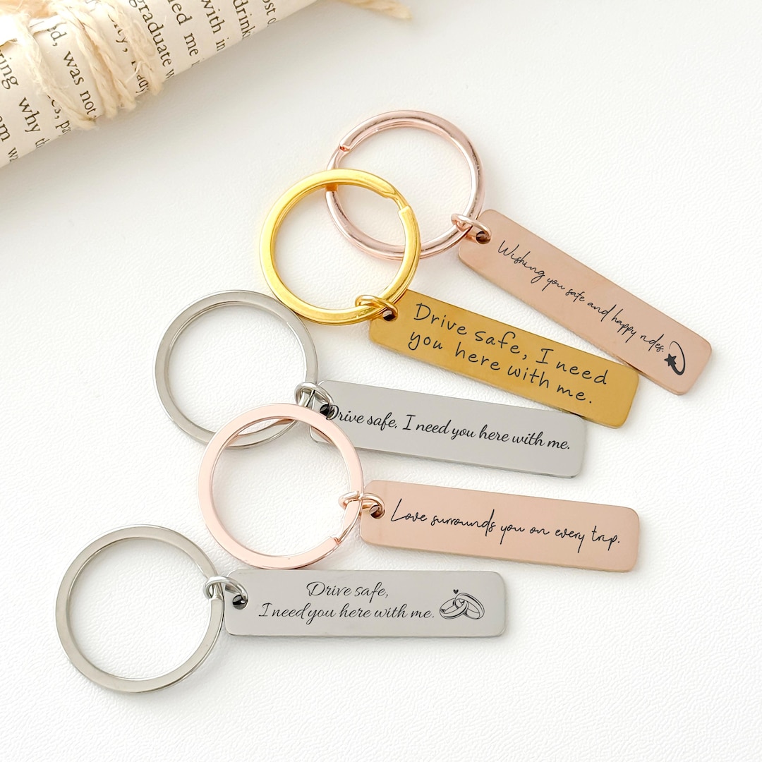 Custom Engraved Keychain/ Personalized Key Chain/ Custom Metal Keychain ...