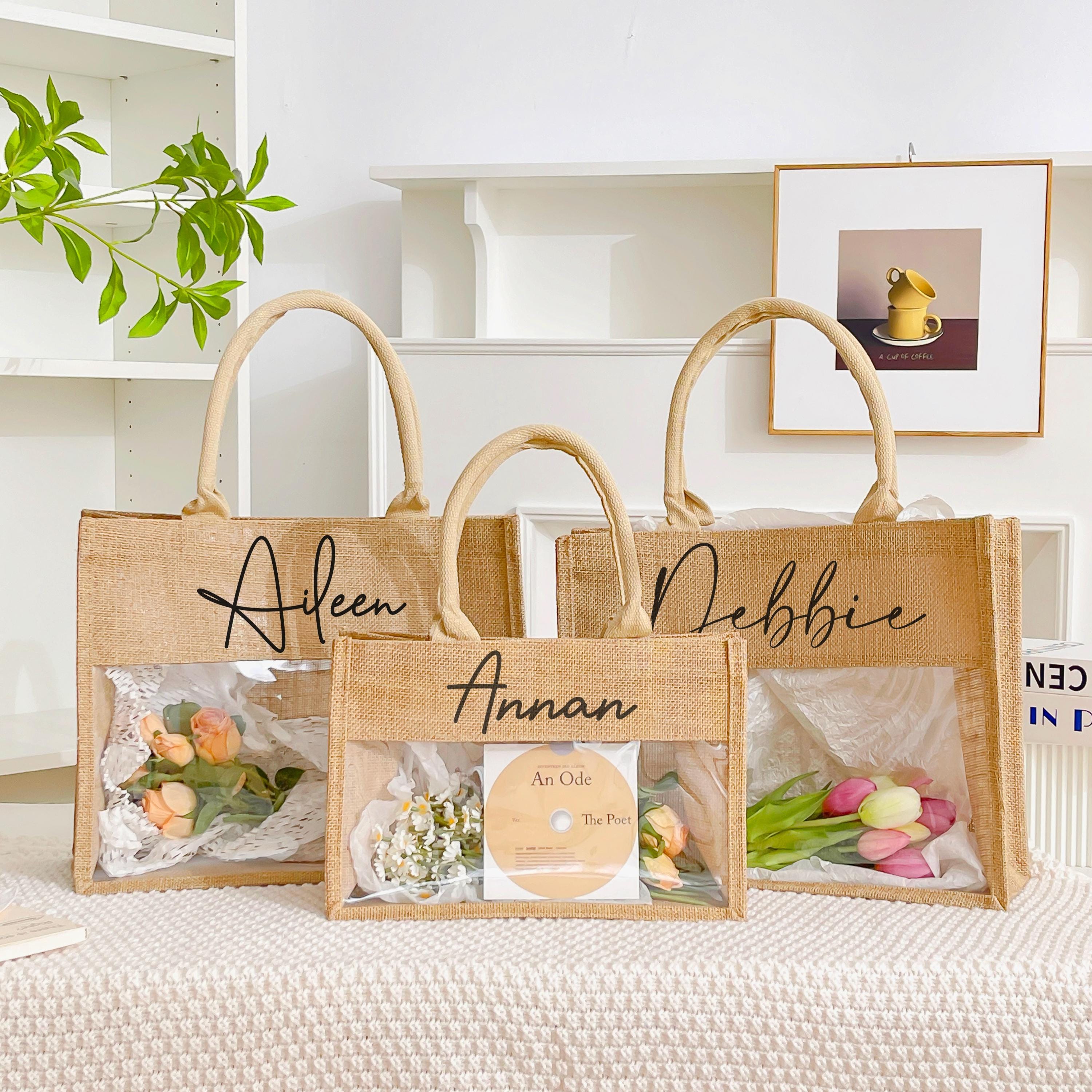 Personalized Bridesmaid Tote Bags/bachelorette Gift Bag/jute Bag ...
