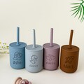 Personalized Engraved Silicone Cup 7oz for Babies/ Leak-Proof Tumbler/ Custom Toddler Gift/ Easter & Baby Shower/ Ideal for First Birthday