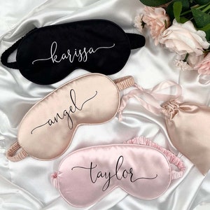 Personalisierte Satin Schlaf benutzerdefinierte Monogramm Hochzeit Brautjungfer Geschenk Blumenmädchen Geschenk kreative Single-Party Braut Reiseanzug