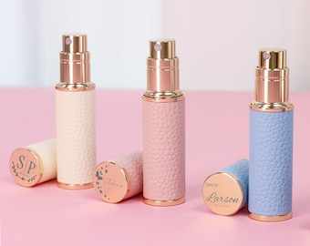 Personalised Travel Perfume Bottle/ Perfume Spray Bottle/ Refillable Atomiser with Custom Name or Initials / Gift for Her, Bridesmaid, Mum