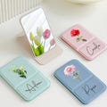 Personalized Square Makeup Mirror/ Travel Makeup Mirror/ Pocket Mirror with Custom Name and Logo/ Folding Makeup Mirror/ Bridesmaid Gift