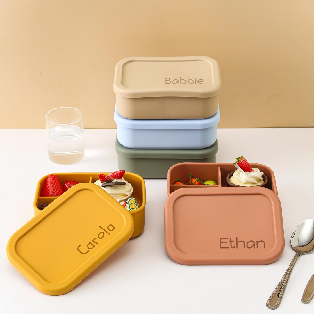 Custom Inflatable Lunch Box Personalized Silicone Bento Lunch Box / Custom Engraved Food Container ...