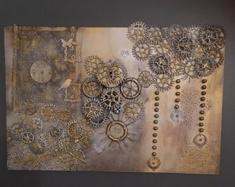 mixed media art canvas
