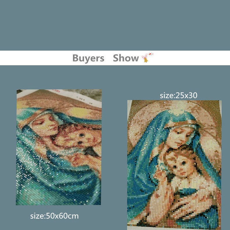 5D DIY Diamond Painting Virgin Mary kids Christian Religion Etsy