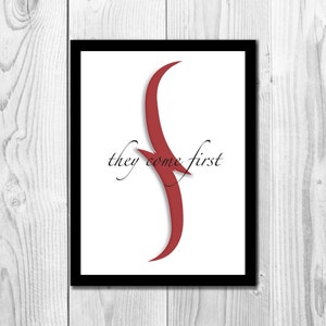 Vampire Academy Book Quote || They Come First || Dhampir Strigoi Promise Mark Digital Print