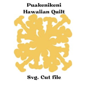 Simple Hawaiian Quilt- &#39;Puakenikeni Cut file, Kuiki, Crafting, Glowforge, Sewing, Home Decor, DIY, made in Hawaii