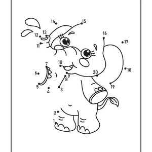 DIGITAL DOWNLOAD Animals & Insects Dot-to-Dot Kids Coloring Pages Printable