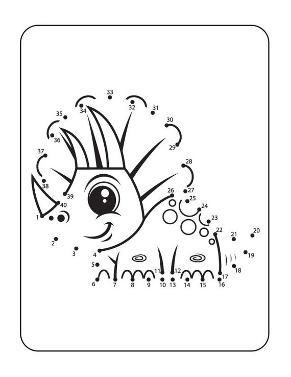 DIGITAL DOWNLOAD Dinosaur Dot-to-dot Kids Coloring Pages | Etsy
