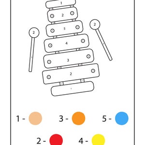 DIGITAL DOWNLOAD Printable Color-by-number Coloring Pages for Kids - Etsy