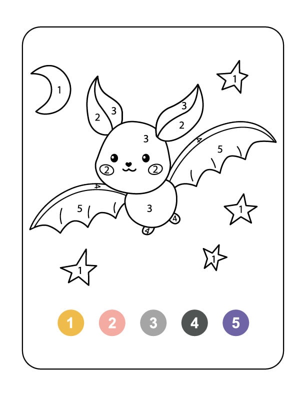 digital download printable color by number coloring pages for etsy