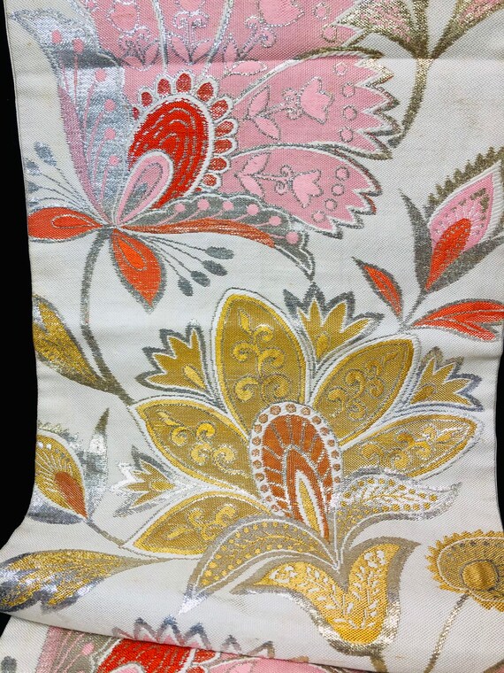 japanese vintage obibelt nagoya obi embroidery/wa… - image 8