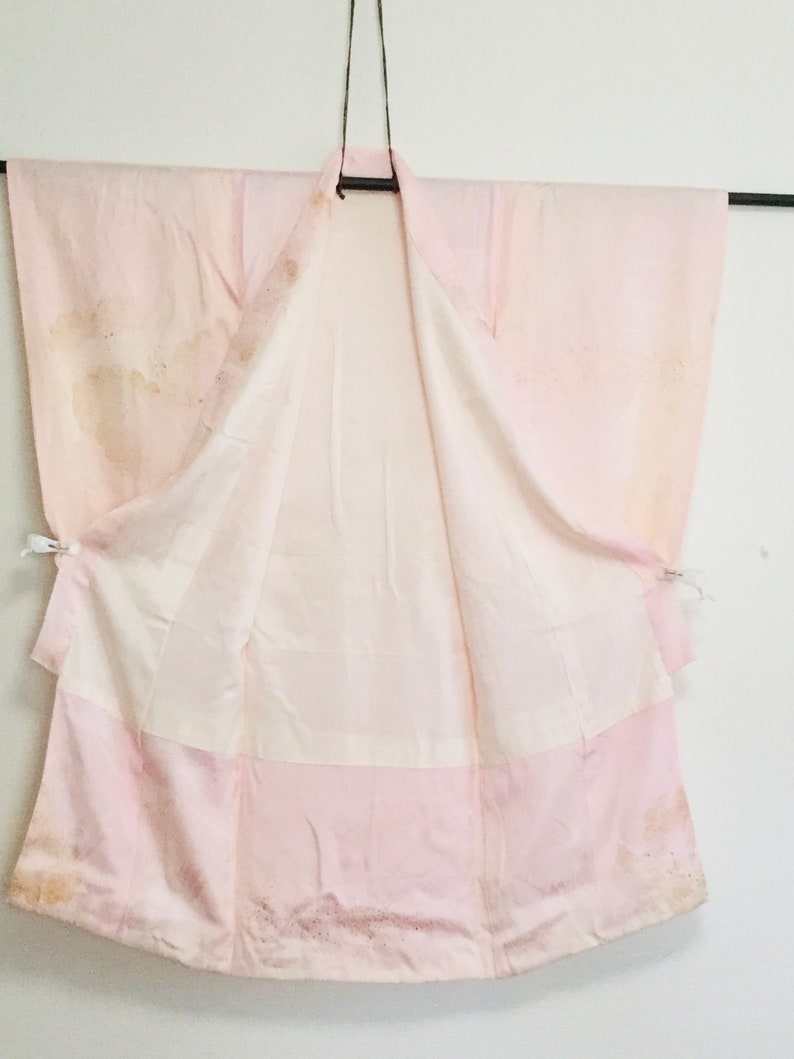 Japanische antike Kimono Kranich Muster Georgette Kimono ...