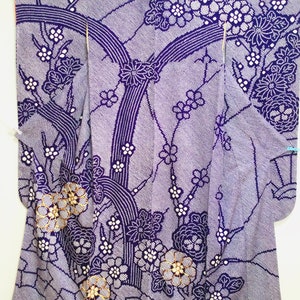good condition, antique kimono, shibori, furisode kimono, silk robe,Dressing gown, free shipping