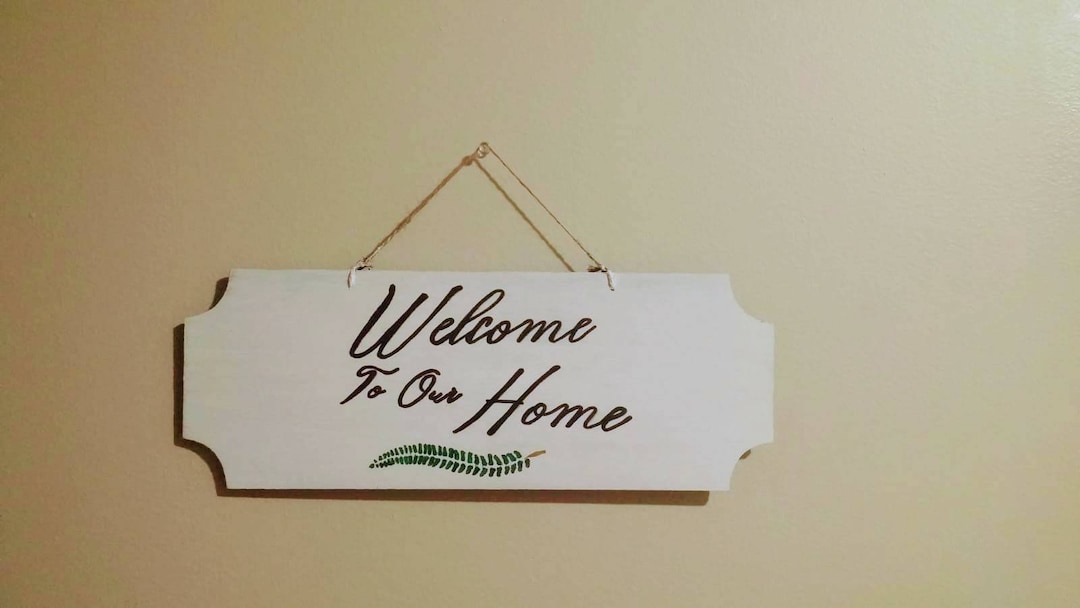to Our Home, Wall Art, Home Decor, Rectangular Shaped Hanging