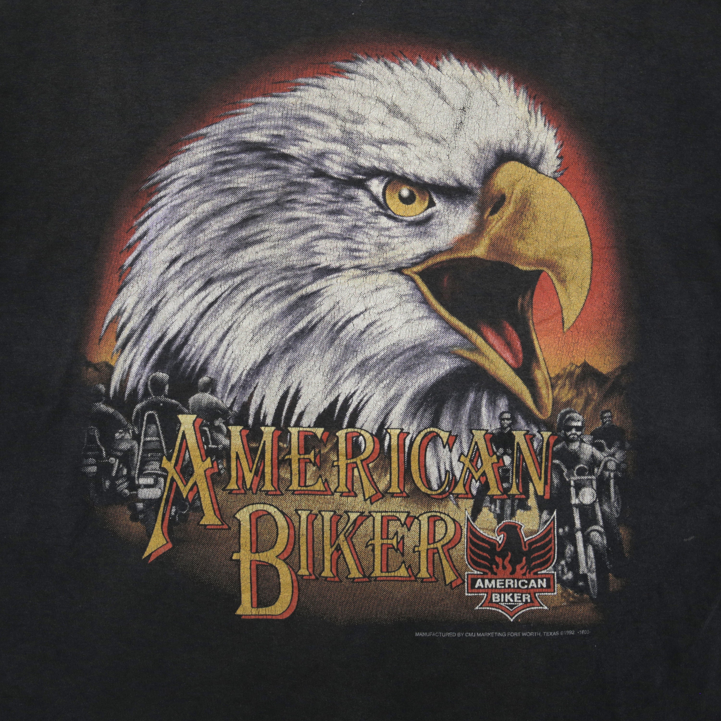 VintageVintage American Legends Motorcycle T-Shirt  Animal Bald Eagle Graphic  90s 2000  Streetwear  Retro Style
