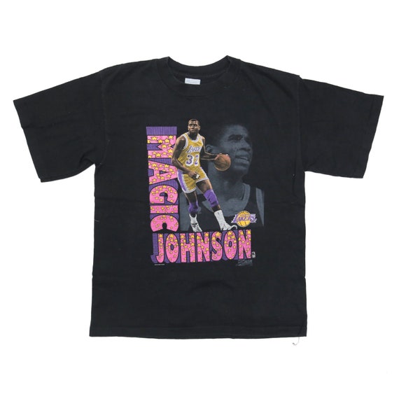 Vintage 90's MAGIC JOHNSON Lakers NBA Pro Player T