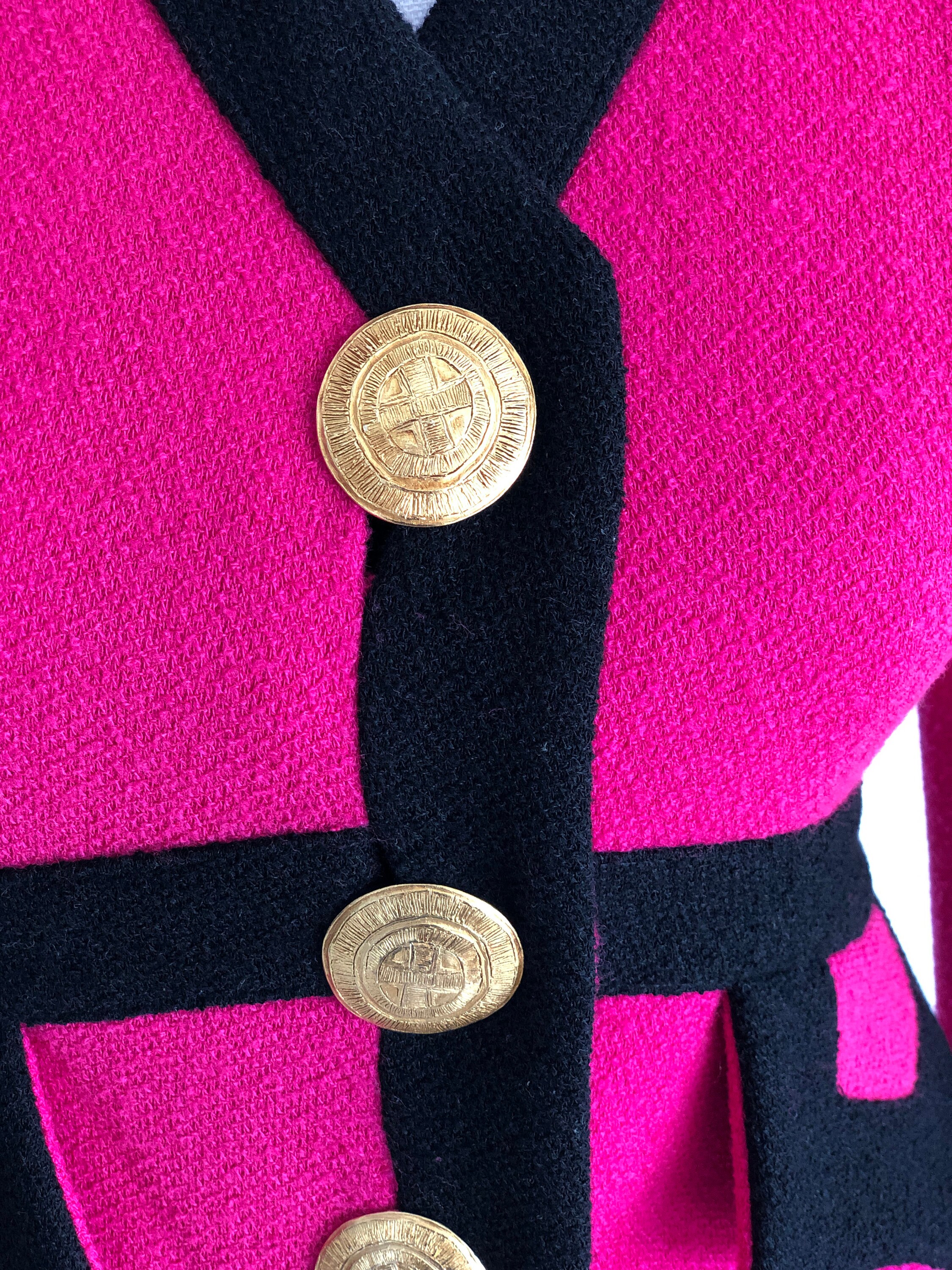 Vintage CHRISTIAN LACROIX Pink Wool Jacket - Etsy