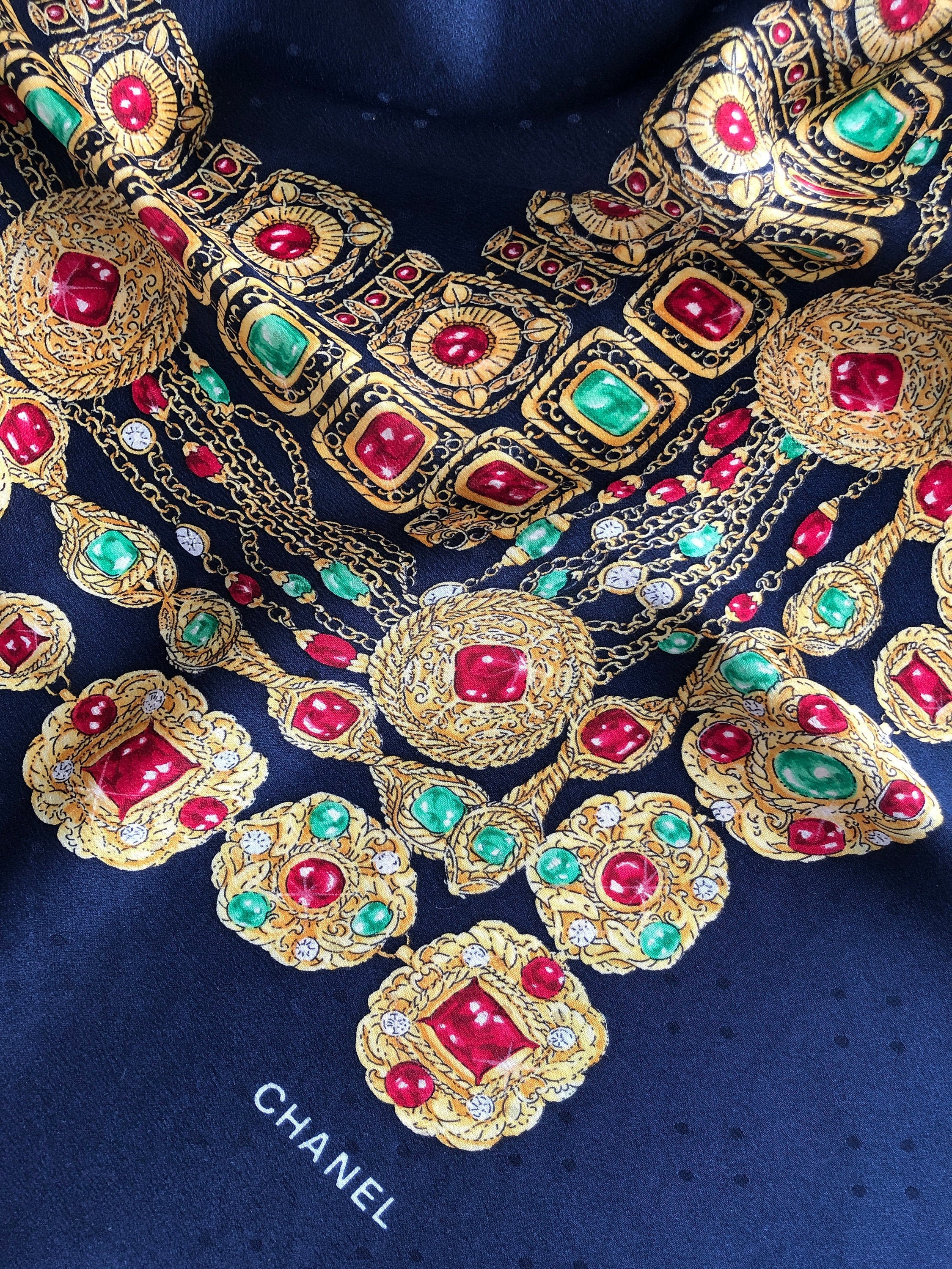 Chanel Vintage Logo Silk Scarf #31 Chanel Vintage Logo Silk Scarf