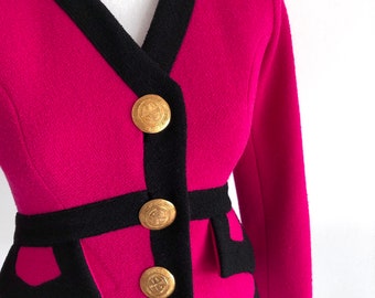 Vintage CHRISTIAN LACROIX Pink Wool Jacket - Etsy