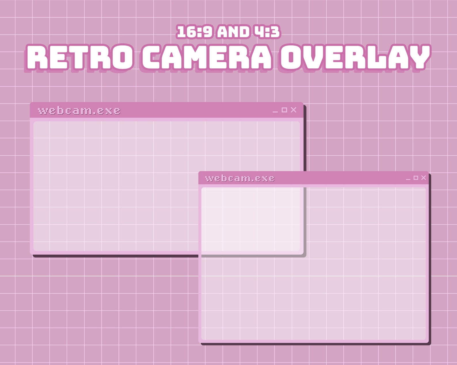 Pale Aesthetic cam Overlay Border Cute Pink Twitch Camera Overlay