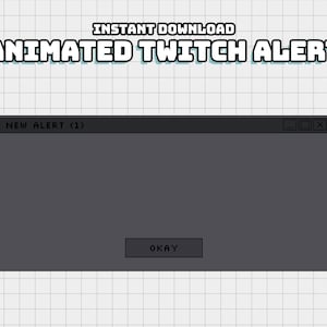 Alerta animado de Twitch do navegador escuro | Alertas de streaming | Estética Negra | DOWNLOAD INSTANTÂNEO