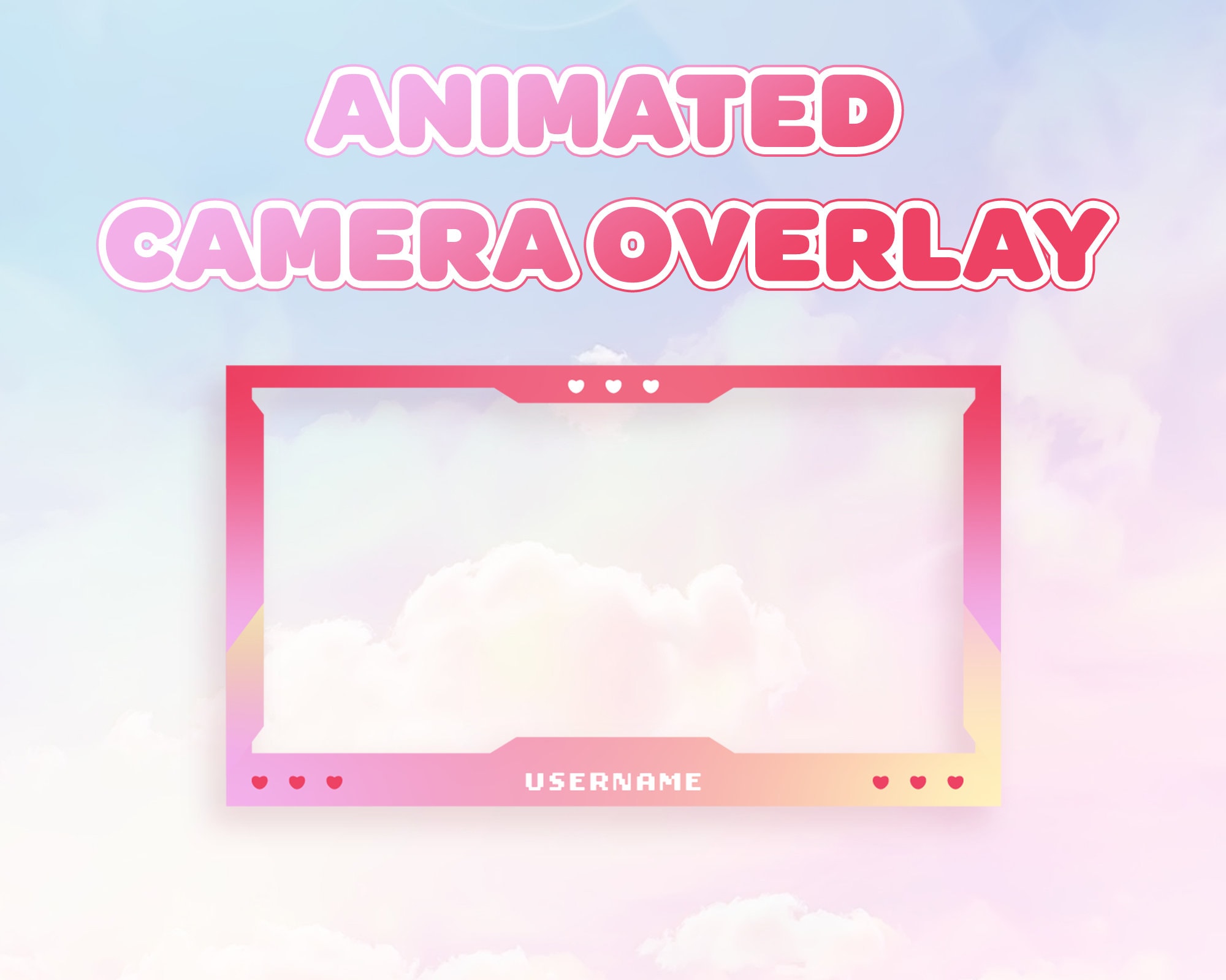 Animated Camera Overlay Twitch Camera Overlay Modern Style Webcam ...