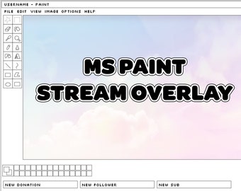 White MS Paint Stream Overlay | Blank Art Stream Creative Overlay | Minimalist (5 assets included)