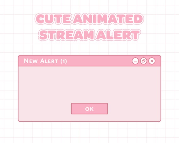 Cute Animated Pink Browser Twitch Alert Streaming Alerts Etsy