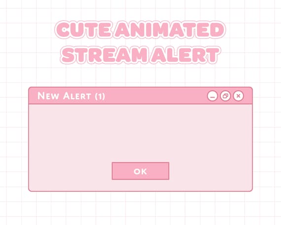 Cute Animated Pink Browser Twitch Alert Streaming Alerts Etsy