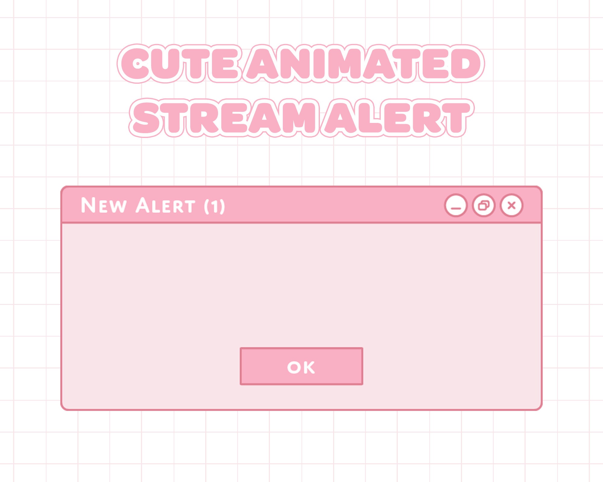 Cute Animated Pink Browser Twitch Alert Streaming Alerts Pink Aesthetic