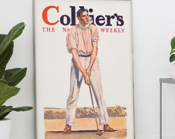 Vintage Golf Magazine Cover Art Print: Edward Penfield, "Fore!"